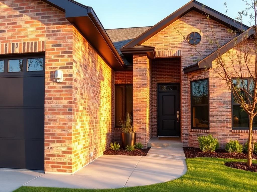 Modern brick home exterior in Dallas–Fort Worth
